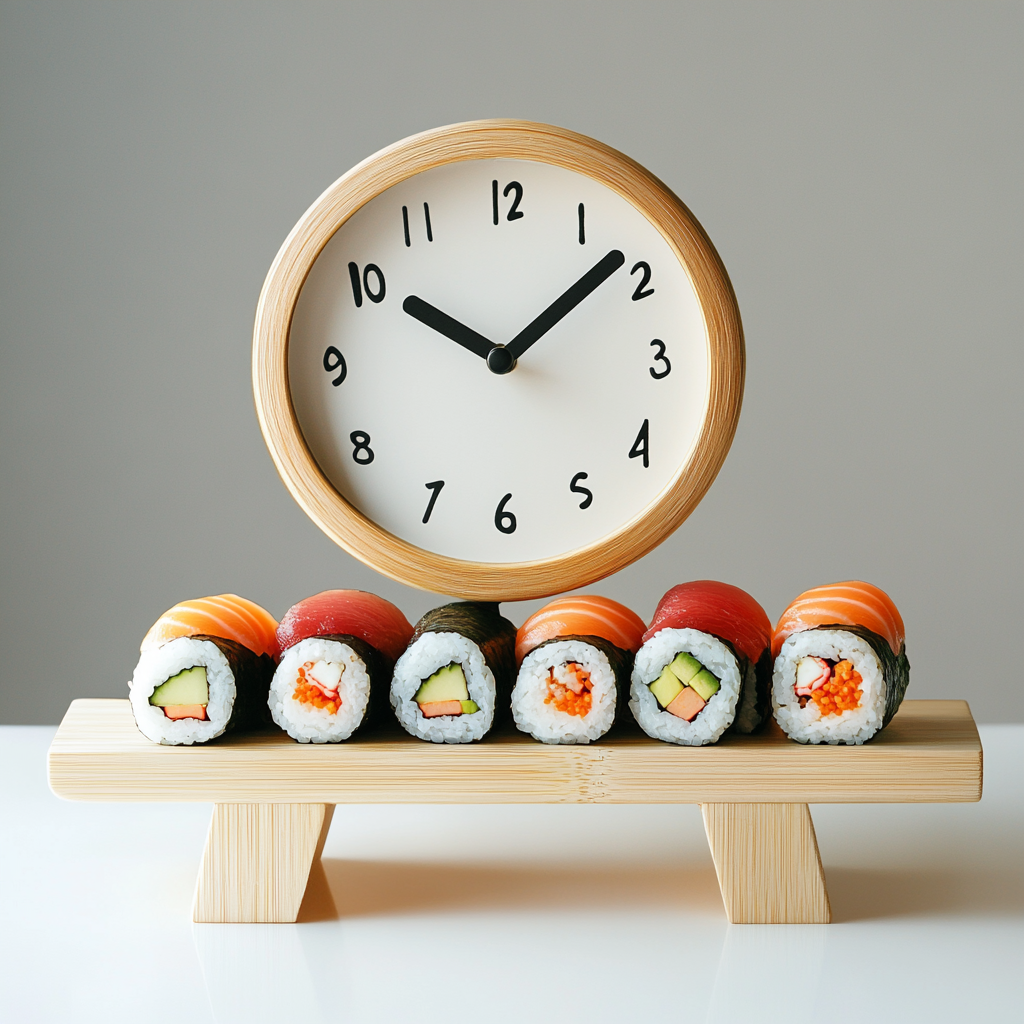 honglinh822632 A clock showing quick cooking times accompanie 41e9aff3 f461 4d62 8764 46fdc9512897 1 Sushi Rolls