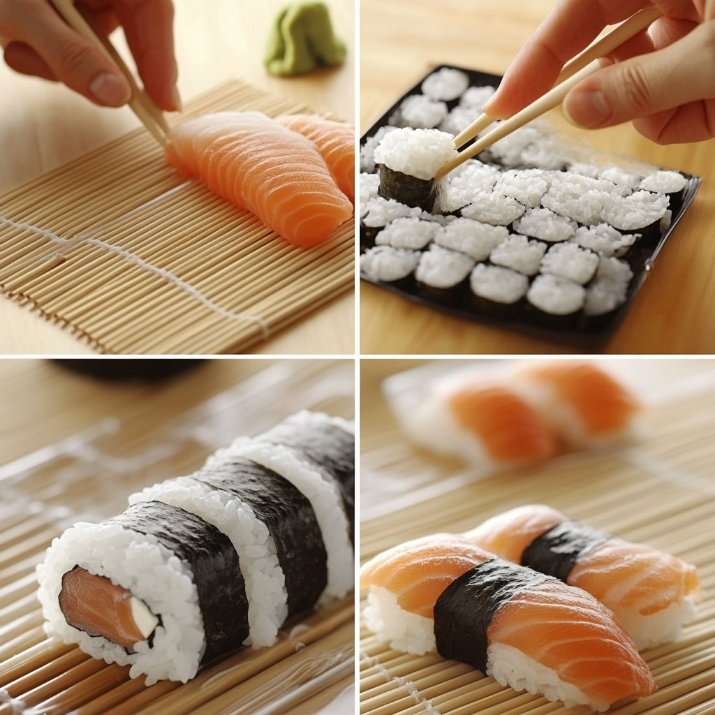 honglinh822632 A step by step visual of sushi preparation sho e337acfe e7a0 4f49 bdb0 541292719cb1 1 Sushi Rolls