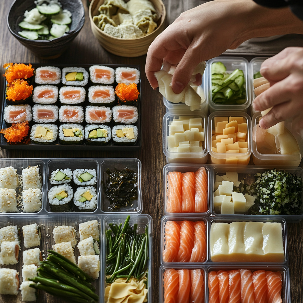 honglinh822632 A visually appealing shot of someone preparing bb601ad0 ede1 4878 a75f 0a973bf93305 2 Sushi Rolls