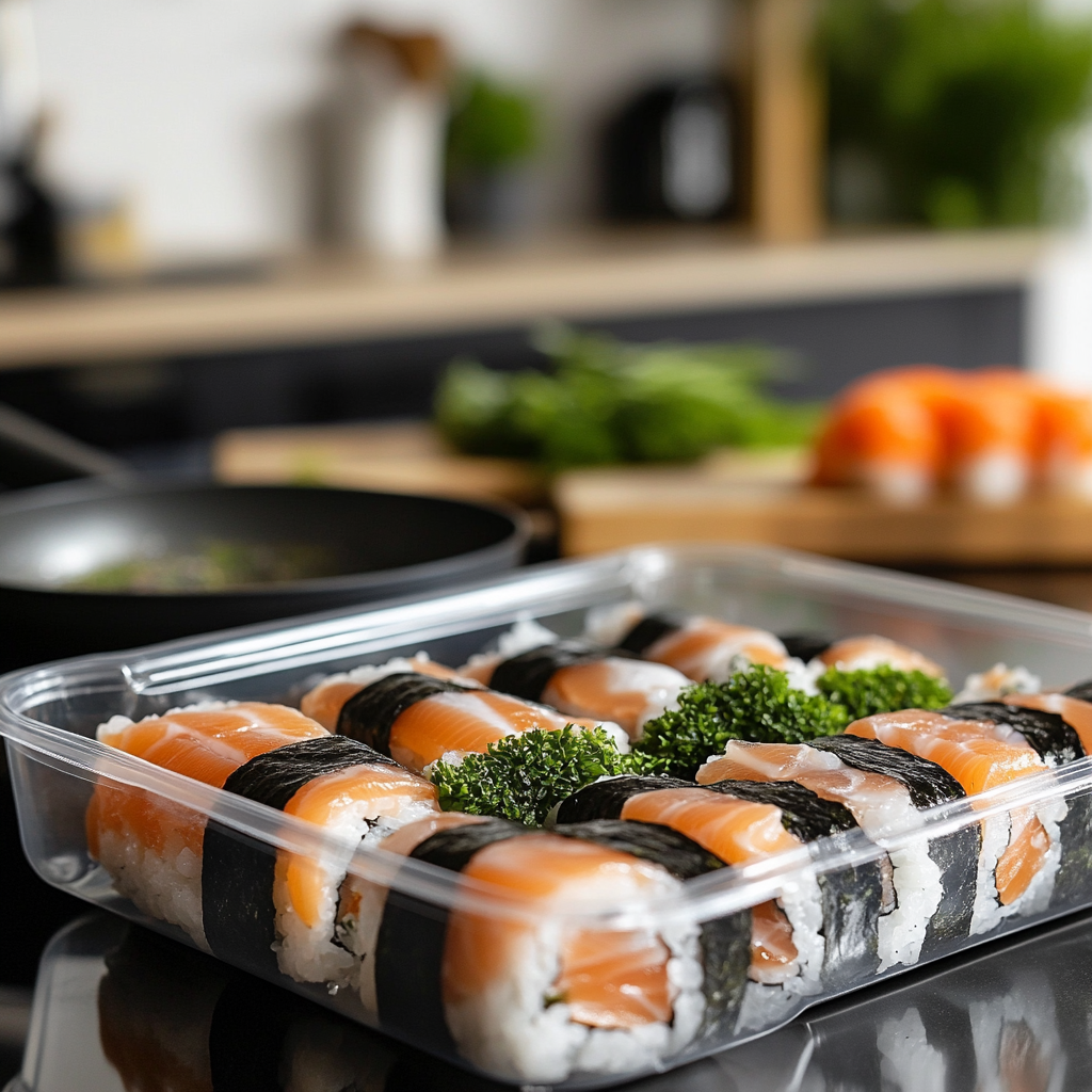 honglinh822632 An airtight container holding leftover sushi r 1277a34d b9d1 4f86 bb31 140ce376c34e 0 Sushi Rolls